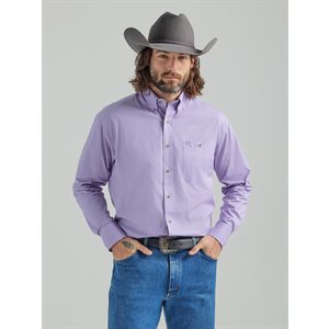 Mens Ls Mauve George Strait Wrangler Shirt