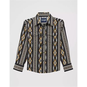 Chemise Wrangler manches longues noire pour garçons