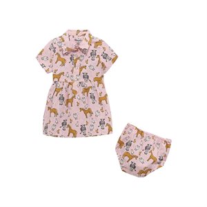 Kit robe de ferme rose pour petite fille Wrangler