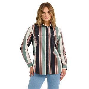 Ladies L/S Black/green Wrangler Shirt