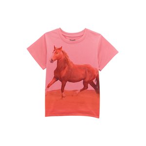 Girls Pink Horse Wrangler T Shirt