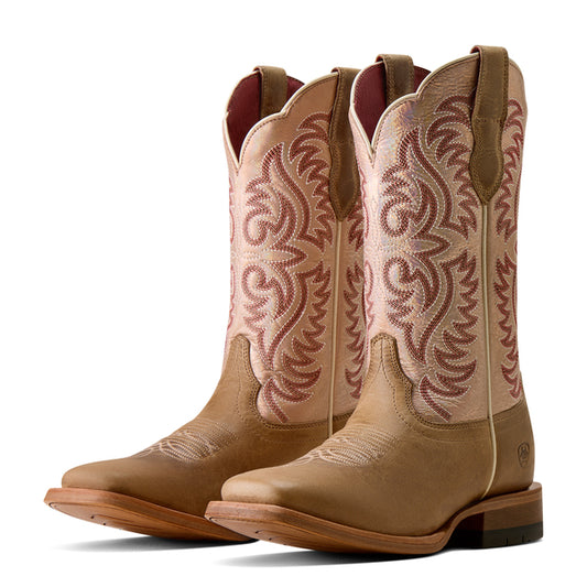 Women Frontier Drift Gleaming Coral Pink/Tan boots
