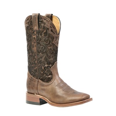 Botte Boulet carrée pour femmes, couleur brun