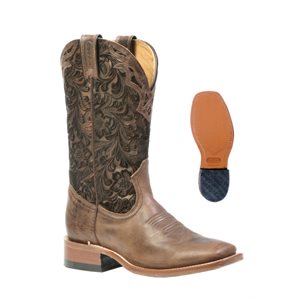 Botte Boulet carrée pour femmes, couleur brun