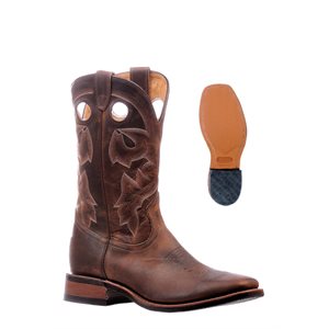 Bottes Boulet carrées marron pour homme