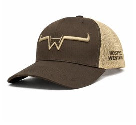 Hostile Brown Logo Tan Hat