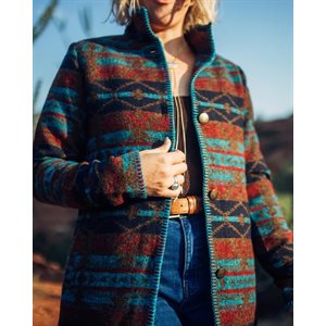 Ladies Turquoise Moree Jacket Outback
