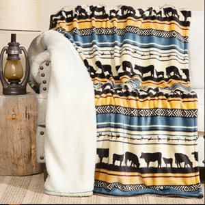 Morning On The Farm Sherpha Throw