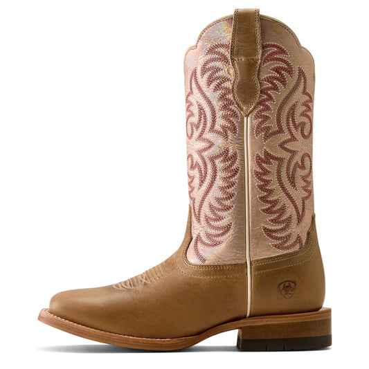 Women Frontier Drift Gleaming Coral Pink/Tan boots
