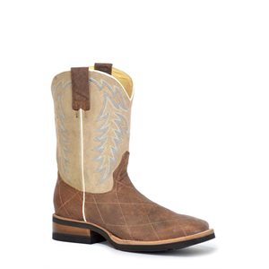 BOTTES DE ROPER EN CUIR BRUN HUILÉ POUR HOMMES 10E