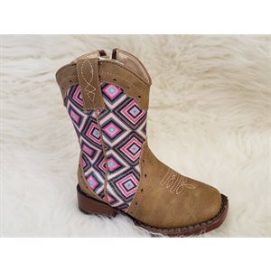 Toddler Roper Boots Glitter Geometric