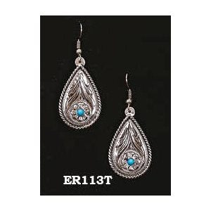 Earrings Oval Turq