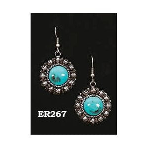 Round Turq Earring