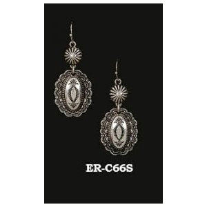 Dangle Earring Concho Silver
