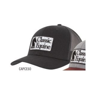Classis Équin Casquette Écusson Cuir Noir
