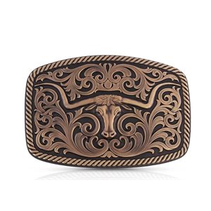 Longhorn & Scrolls Buckle
