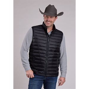 Mens Black Down Roper Vest