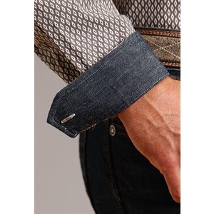 Mens L/S Diamond Geo Stetson Shirt