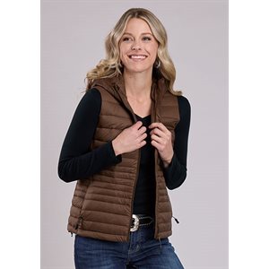 Ladies Brown Down Roper Vest