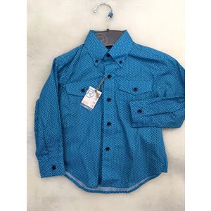 Chemise Roper Garcon M/L Turq Climbing Diamonds