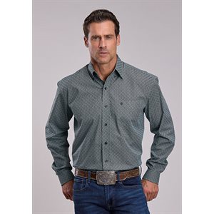 Mens green Forest Mosaic Print Roper