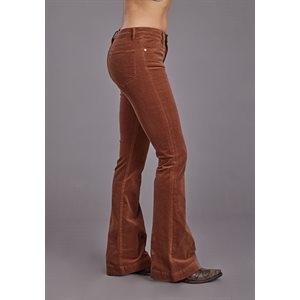 Ladies Brown Corduroy Stretch Jean Roper