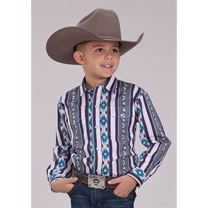 Boys L/S greenical Retro Stripe Roper Shirt