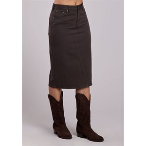 Ladies Brown Denim Roper Skirt