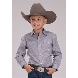 Boys L/S grey Roper Shirt