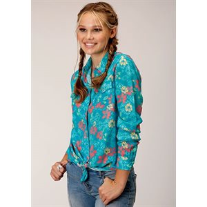 Ladies L/S Tropical Aztec Roper Shirt