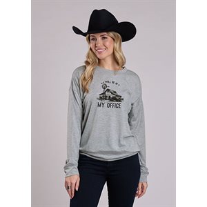 Ladies L/S grey Roper Shirt