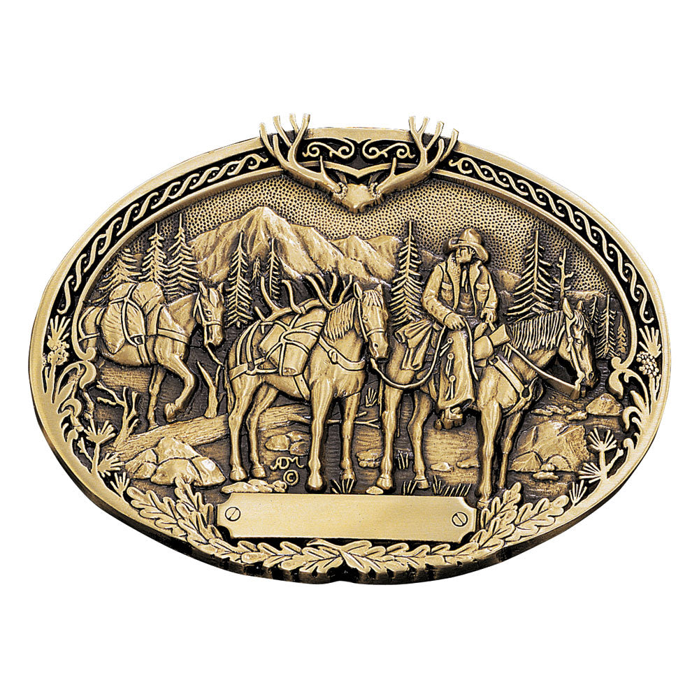 Attitude Hunting Brass buckle