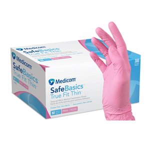 Nitrille Gloves Pink Medium Box 300