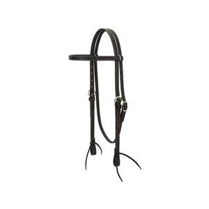 Black Latigo Headstall Browband