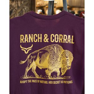 T Shirt Ranch & Corral Bison Burgundy