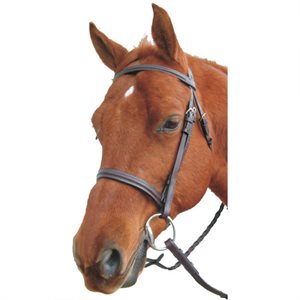 English Bridle With Reins Black Pony