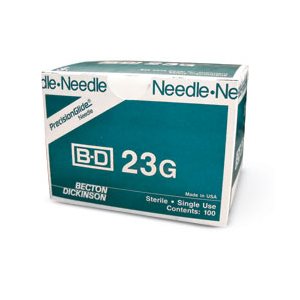 Plastic Tipped Needle 23G × 3/4" Pack Of 100