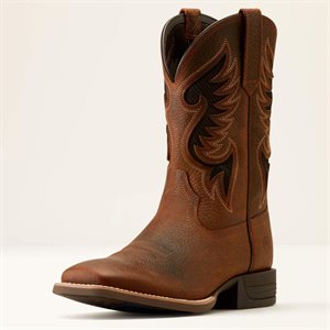 MENS COWPUNCHER BROWN OILED ARIAT BOOTS 10E