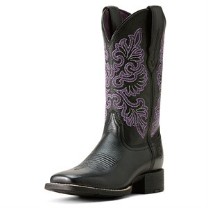 Ladies Ariat Round Up Black Boots