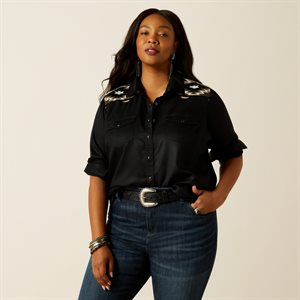 Ladies Dawn Western Black Shirt Ariat