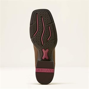 Bottes Ariat Bout Carré Pour Ladies Round Up Broderie Rose