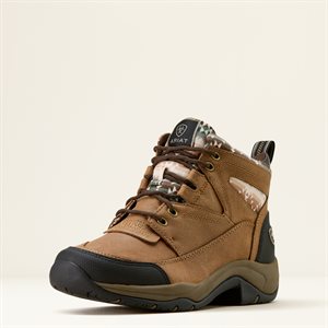 Ladies Dark Tan Sw Print Terrain Ariat