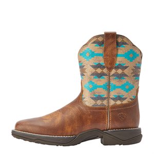 Ladies Anthem Shortie Ariat Boot Tan/Turq