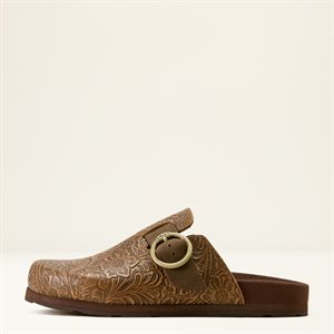 Ladies Country Mule Brown Floral Ariat