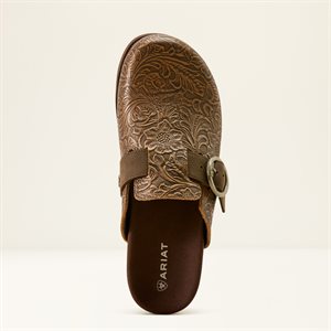Ladies Country Mule Brown Floral Ariat