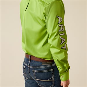 Mens L/S Twill Logo Parakeet Ariat Shirt