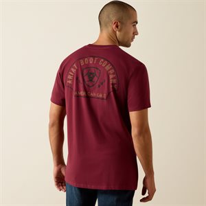 Ariat T Shirt Maroon For Men