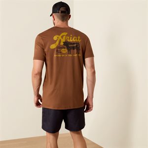 Ariat Brown Bbq Smoke Men T Shirt
