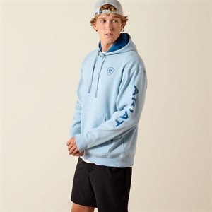 Ariat Men Hoodie Baby Blue Logo