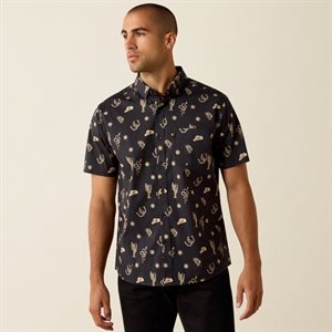 Mens S/S Mathais Black Ariat Shirt